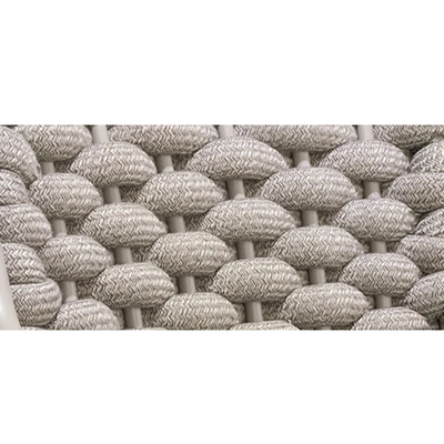 أثاث خارجي حمام سباحة Sun Rope Woven Chaise Lounge Chair كاكي لحديقة فناء بركة